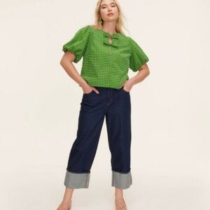 Kate Spade New York X Target Cuffed High Rise Straight Leg Jeans Size 4